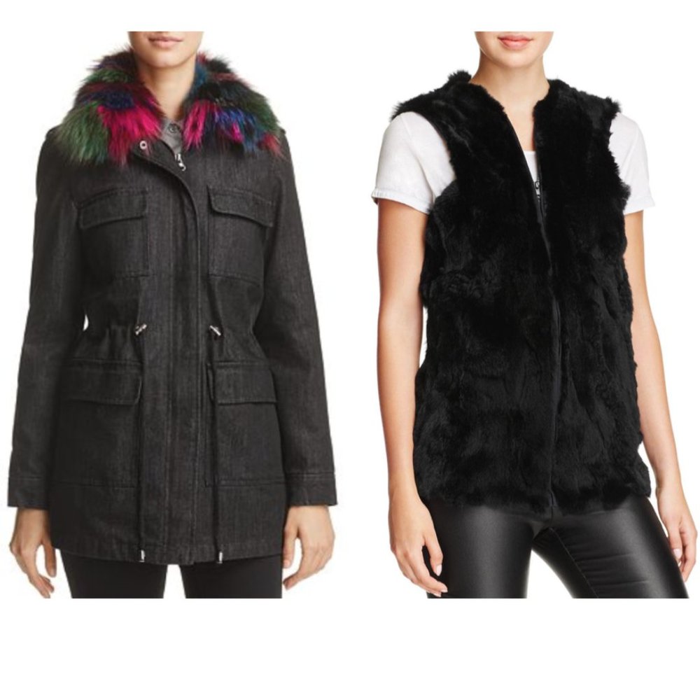 Jocelyn Real Fox Fur & Rabbit Fur Coat & Vest NWT!